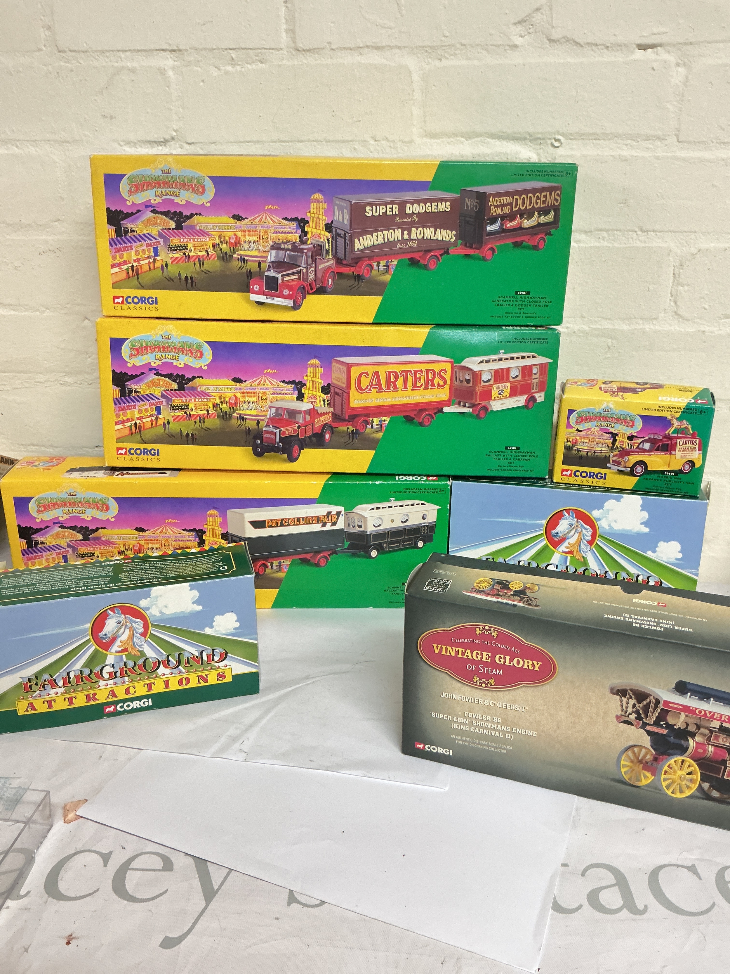 A Collection Of Boxed Corgi The Showman's Range, Fairground Attractions And Vintage Glory. No Reserve.
