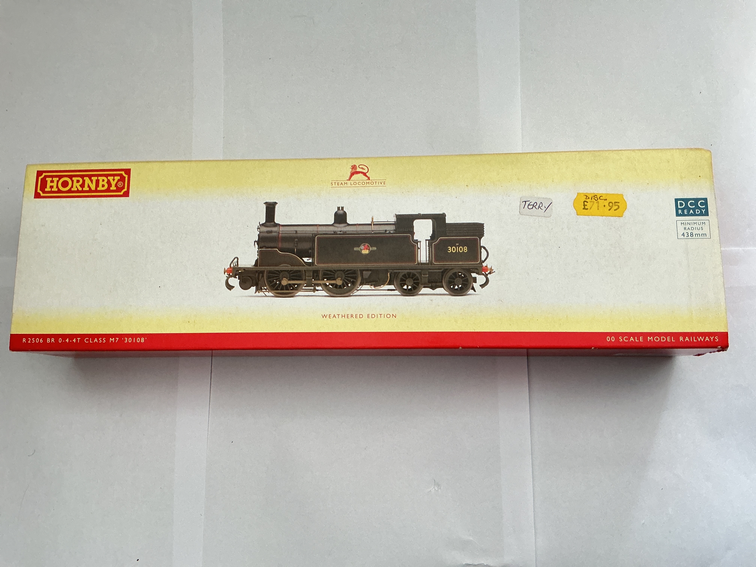 A Boxed Hornby BR 0-4-4T Class M7 30108 00 Gauge Locomotive. #R2506 DCC. No Reserve. 