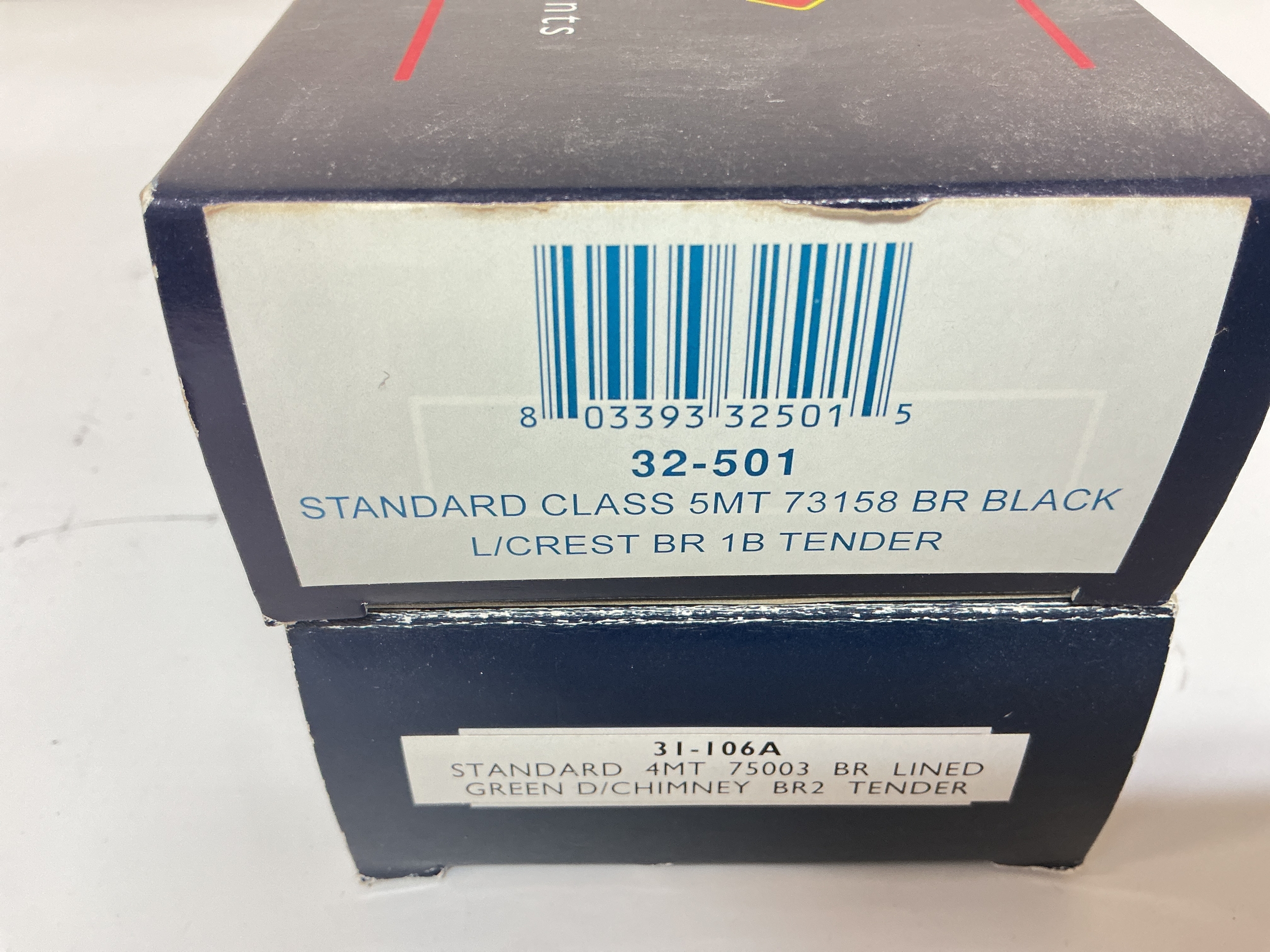 2 Boxed Bachmann 00 Gauge Locomotives, A Standard Class 5MT 73158 BR Black L/Crest BR 1B Tender #32-501, A Standard 4MT 75003 BR Lined Green D/Chimney BR2 Tender #31-106A. No Reserve.