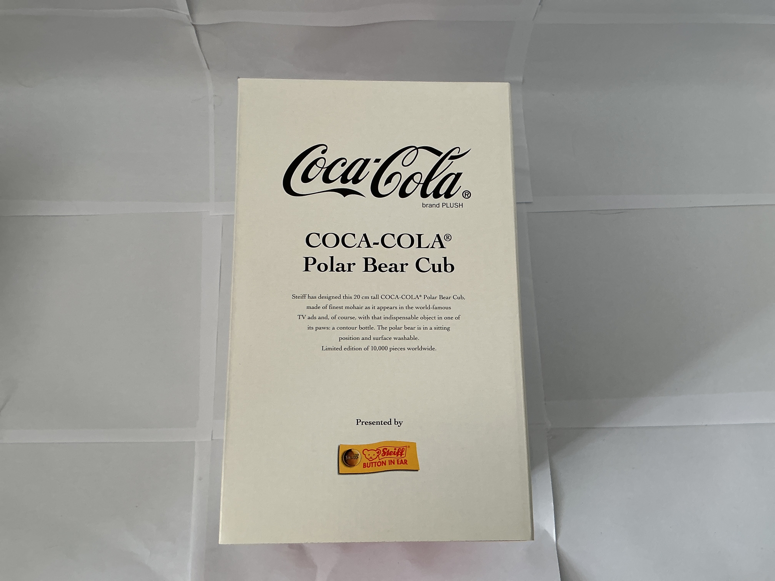 Two Boxed Steiff Teddy Bears. One COCA-COLA Polar Bear Cub Exclusive. One Harrods Musical Bear Limited Edition. No Reserve. 