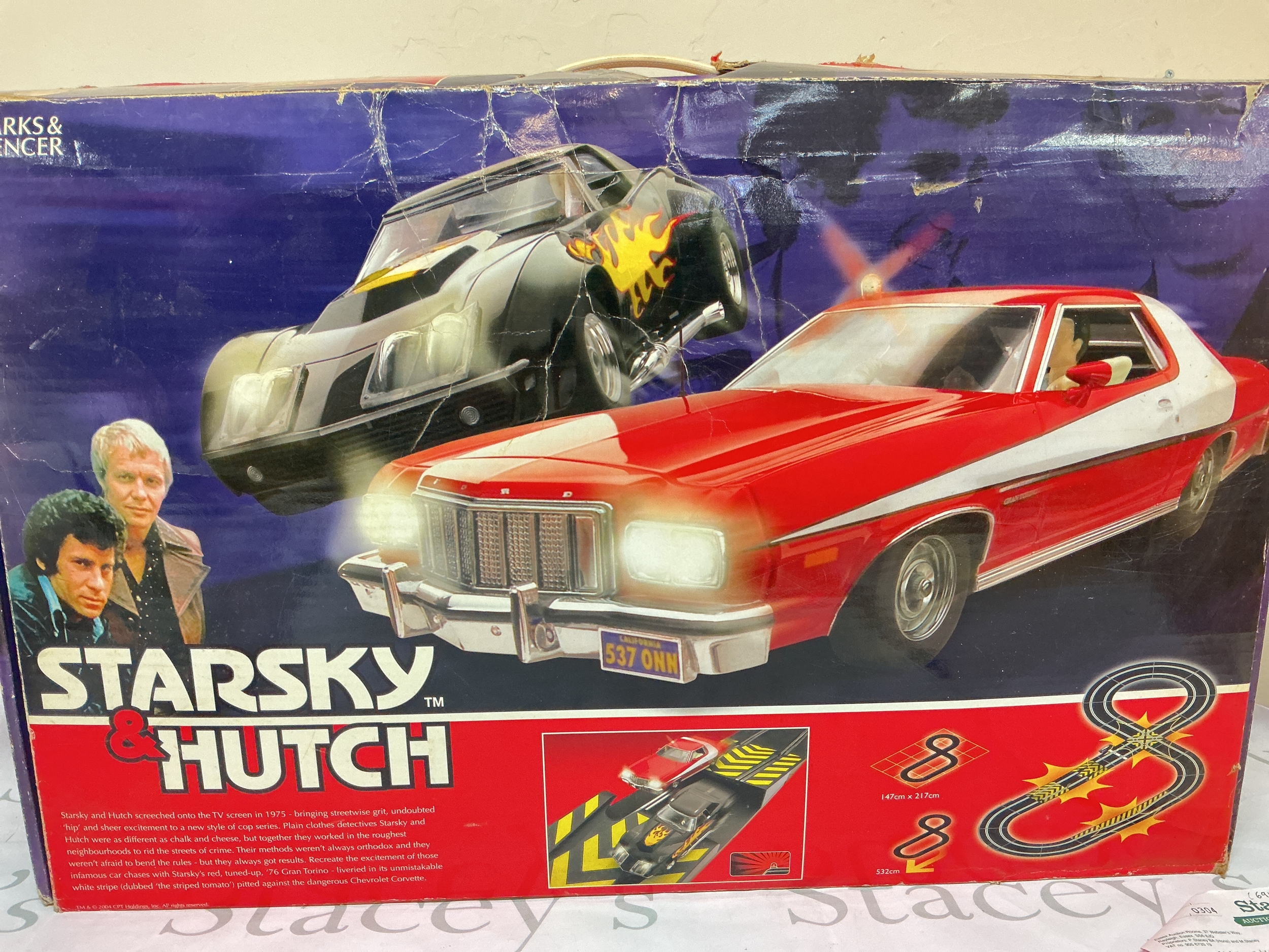 A Boxed Marks And Spencer Starsky And Hutch Slot Car Set. Some Damage.