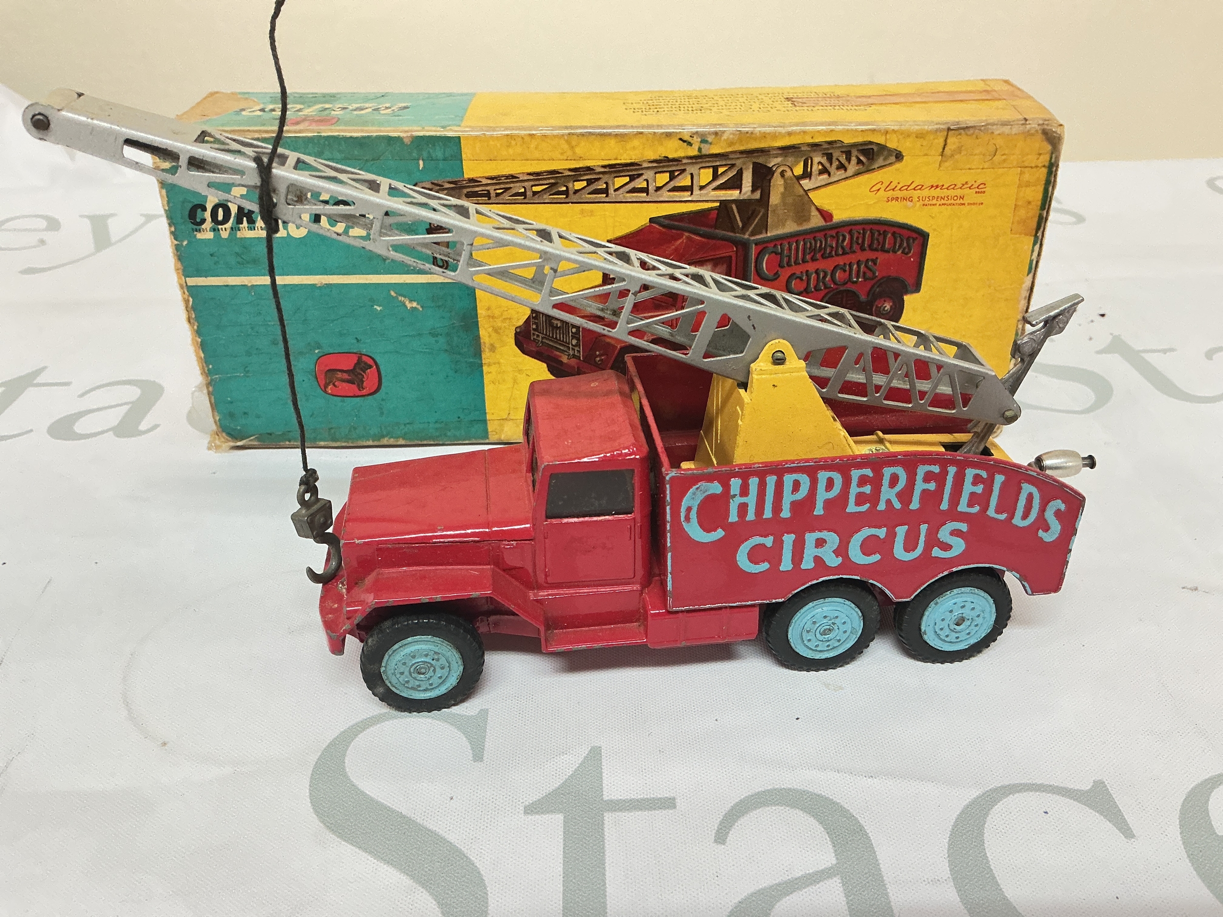 A Boxed Corgi Chipperfields Circus Crane Truck. #1121 Box Is Worn. No Reserve.