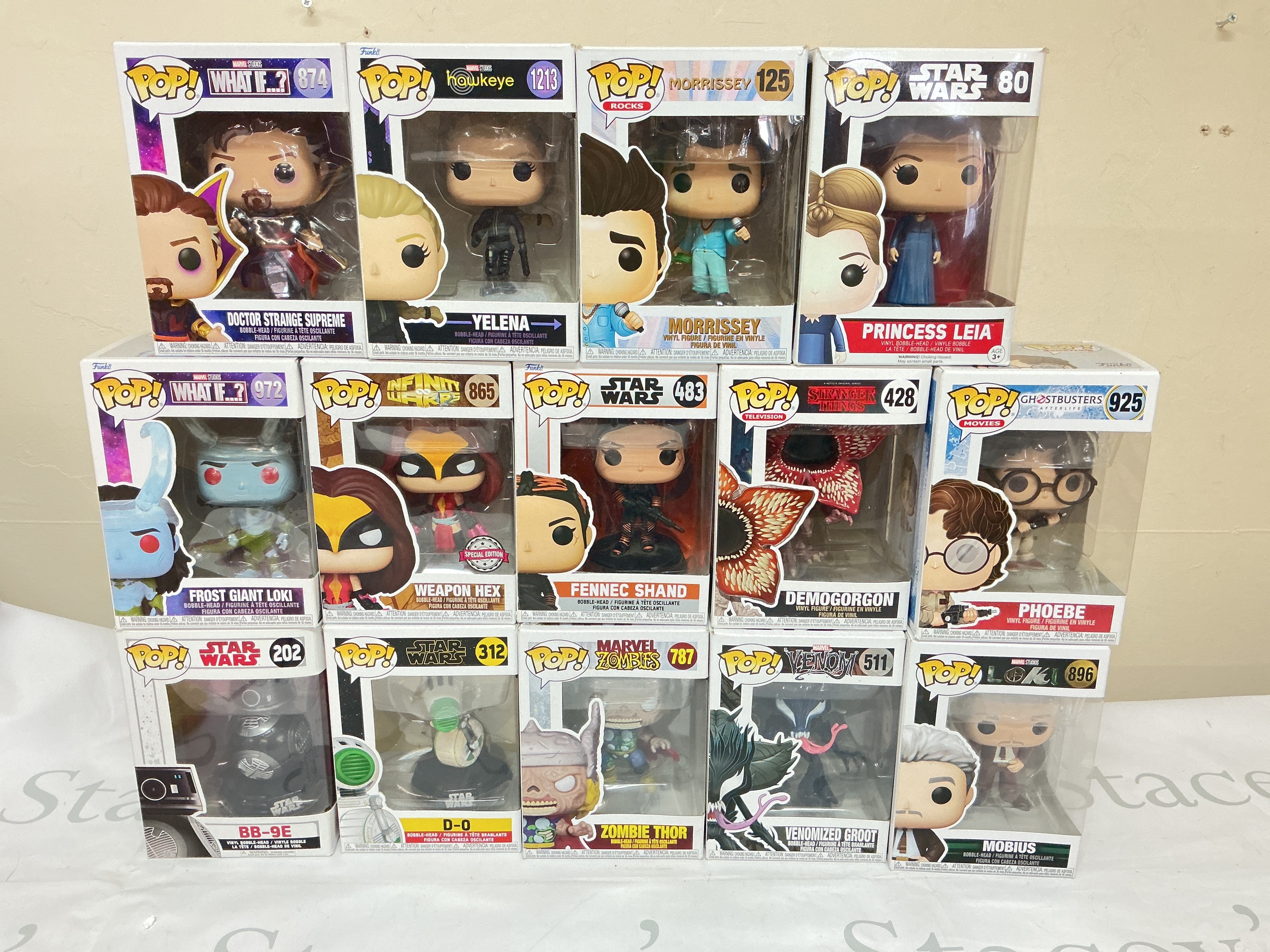 2 Boxes Containing Funko Pop Figures.(2)