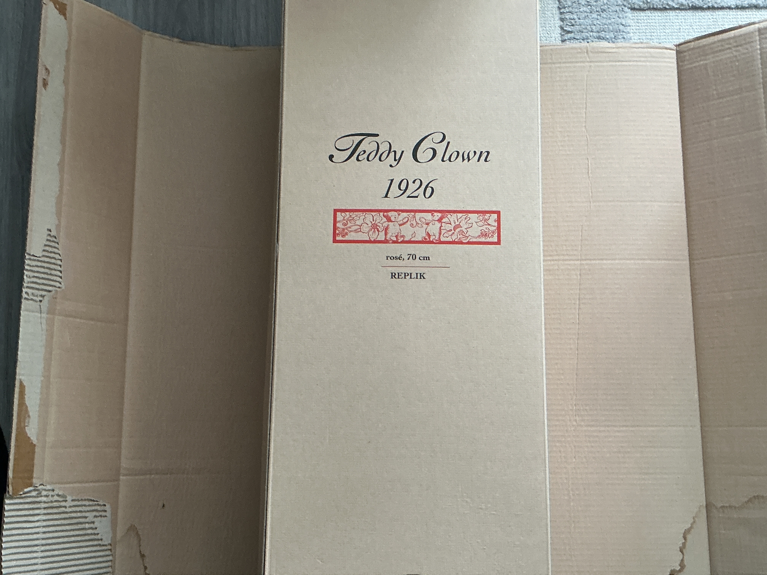 A Boxed Teddy Clown 1926 Rose 70 Replica Steiff Teddy Bear. No Reserve
