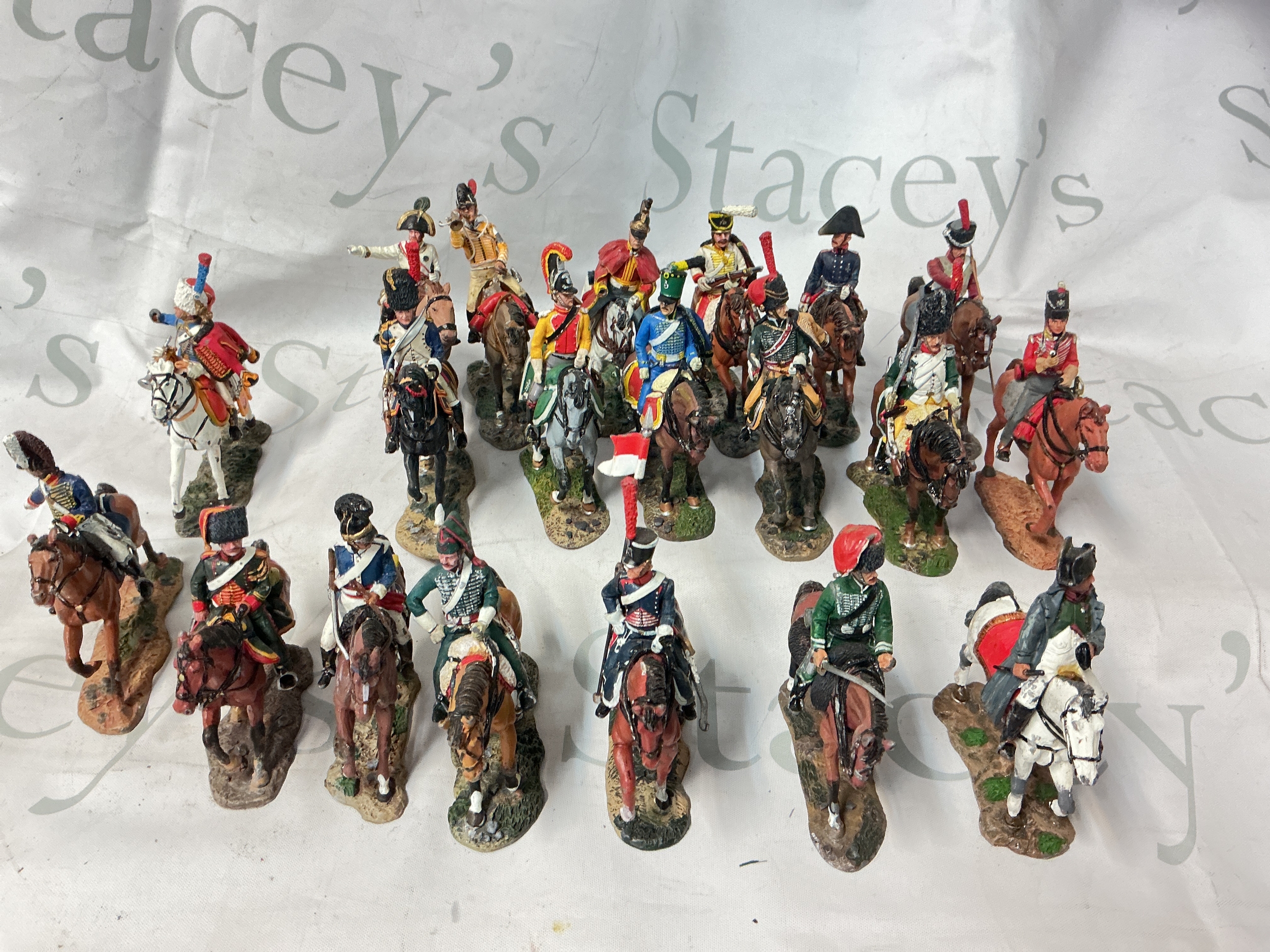 2 Boxes Containing Delprado Mounted Figures. In Various States.(2).