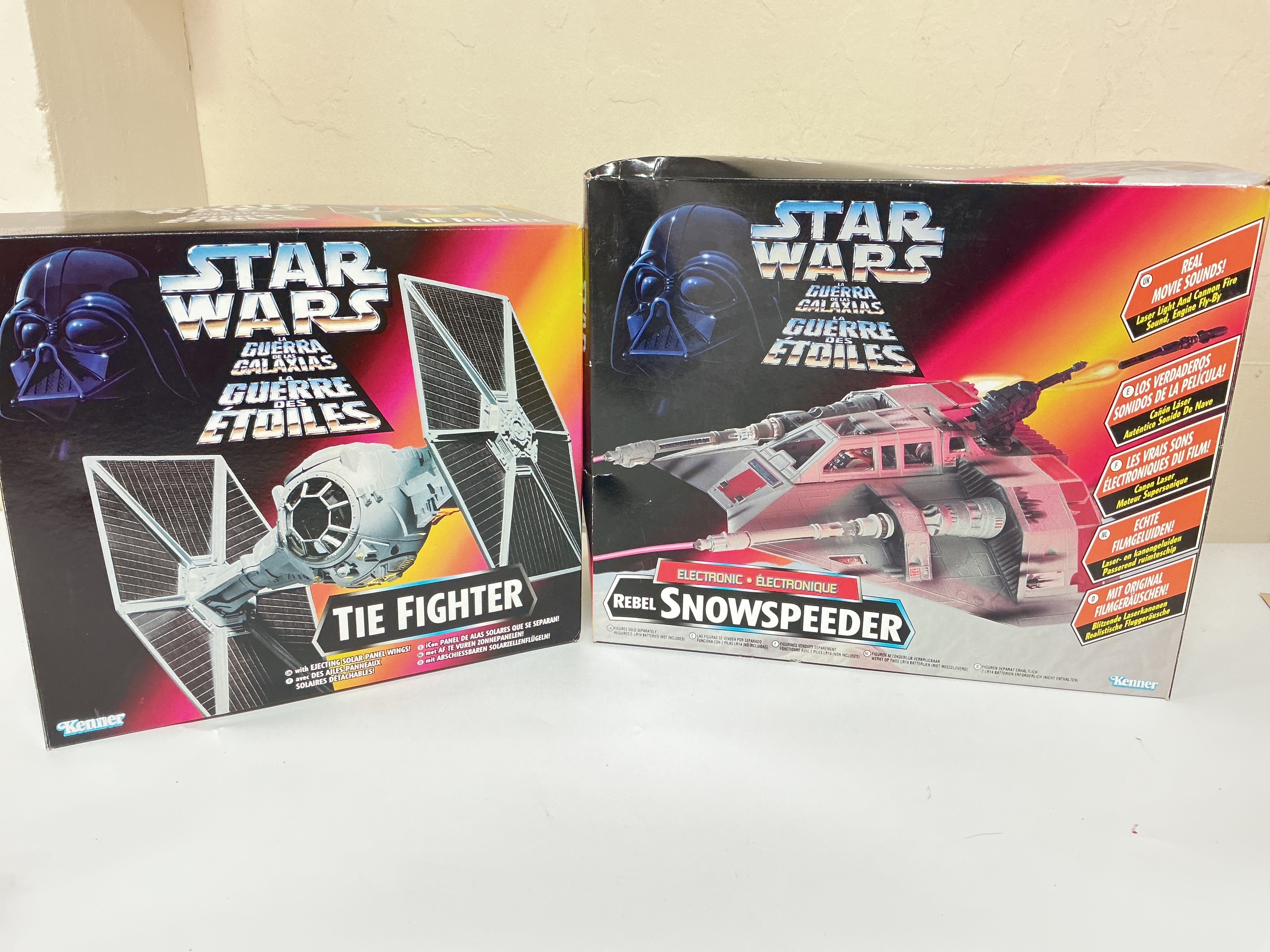 A Boxed 1990s Kenner Star Wars Tie Fighter And Snowspeeder Speeder. No Reserve.