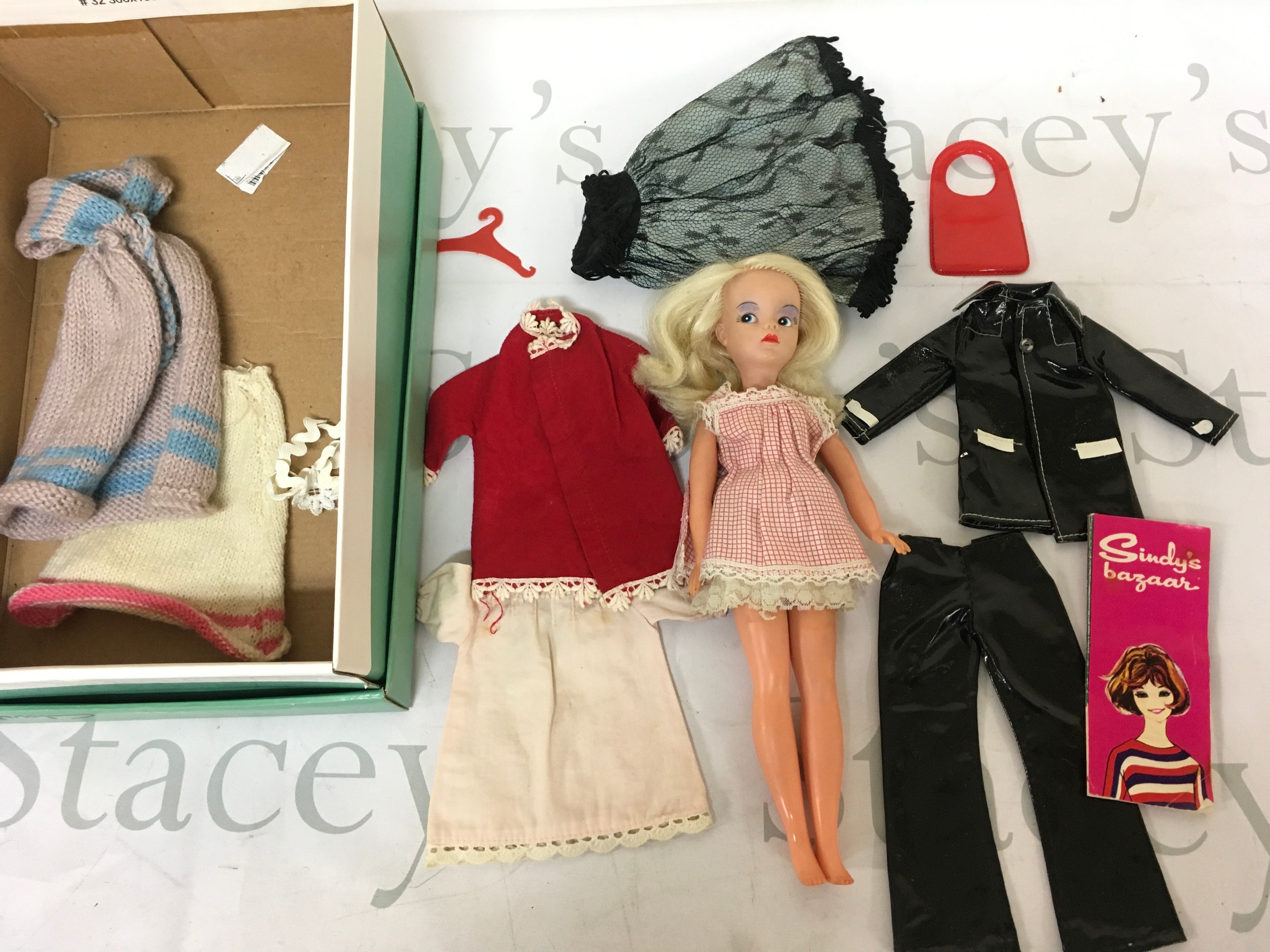 A Vintage Pedigree Sindy Doll With Accessories. Damage To Right Hand. No Reserve.