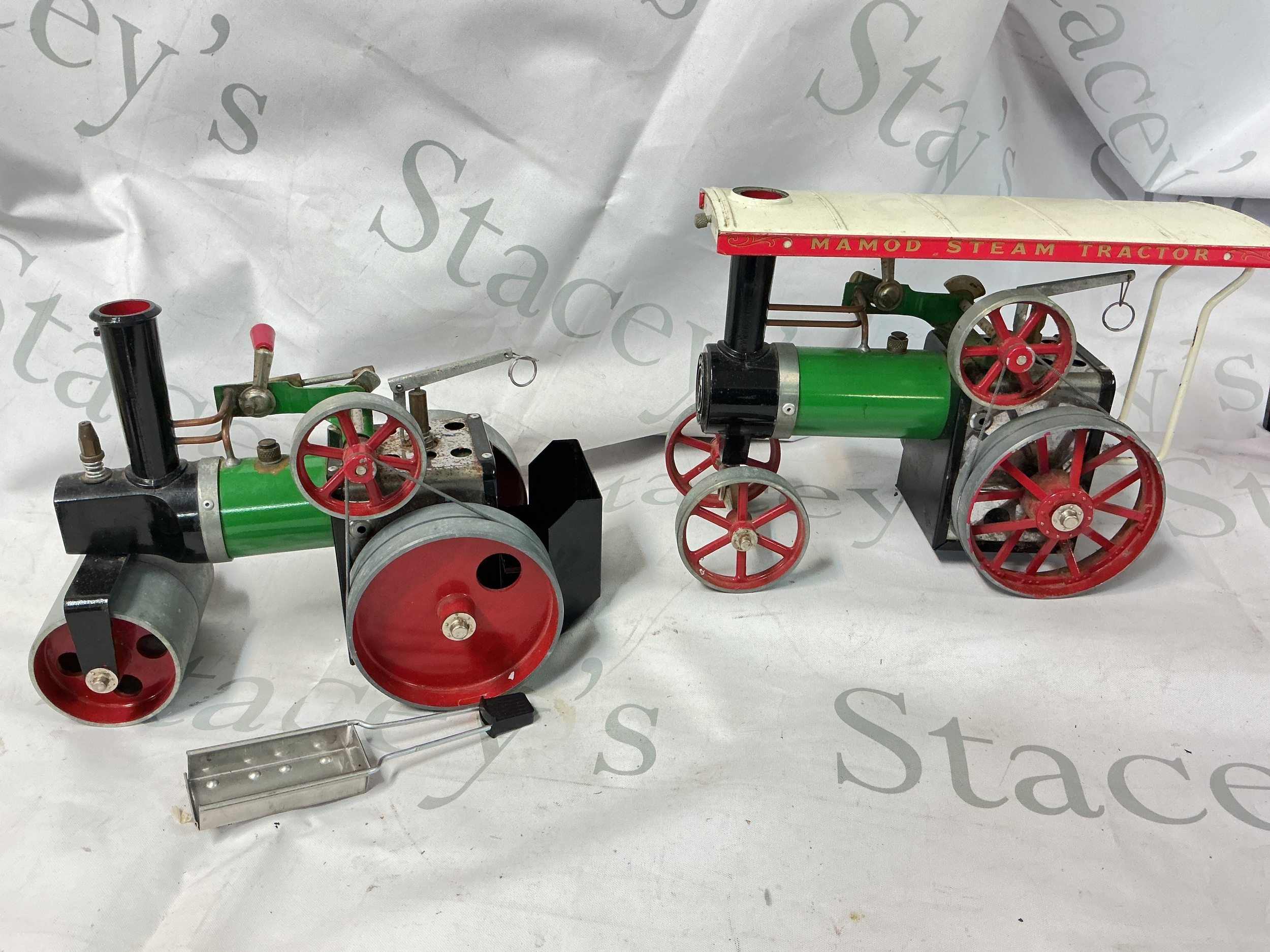 A Mamod Steam Tractor And A Mamod Steam Roller.