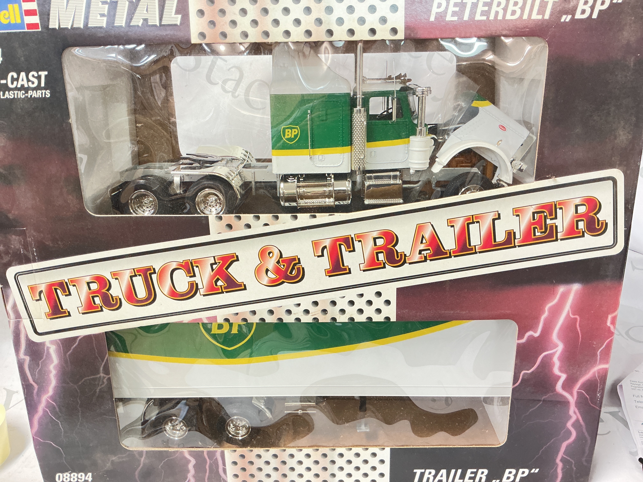 A Boxed Revell 1/24 Scale Peterbilt, BP Truck And Trailer. And 4 Other Boxed Trucks.No Reserve.