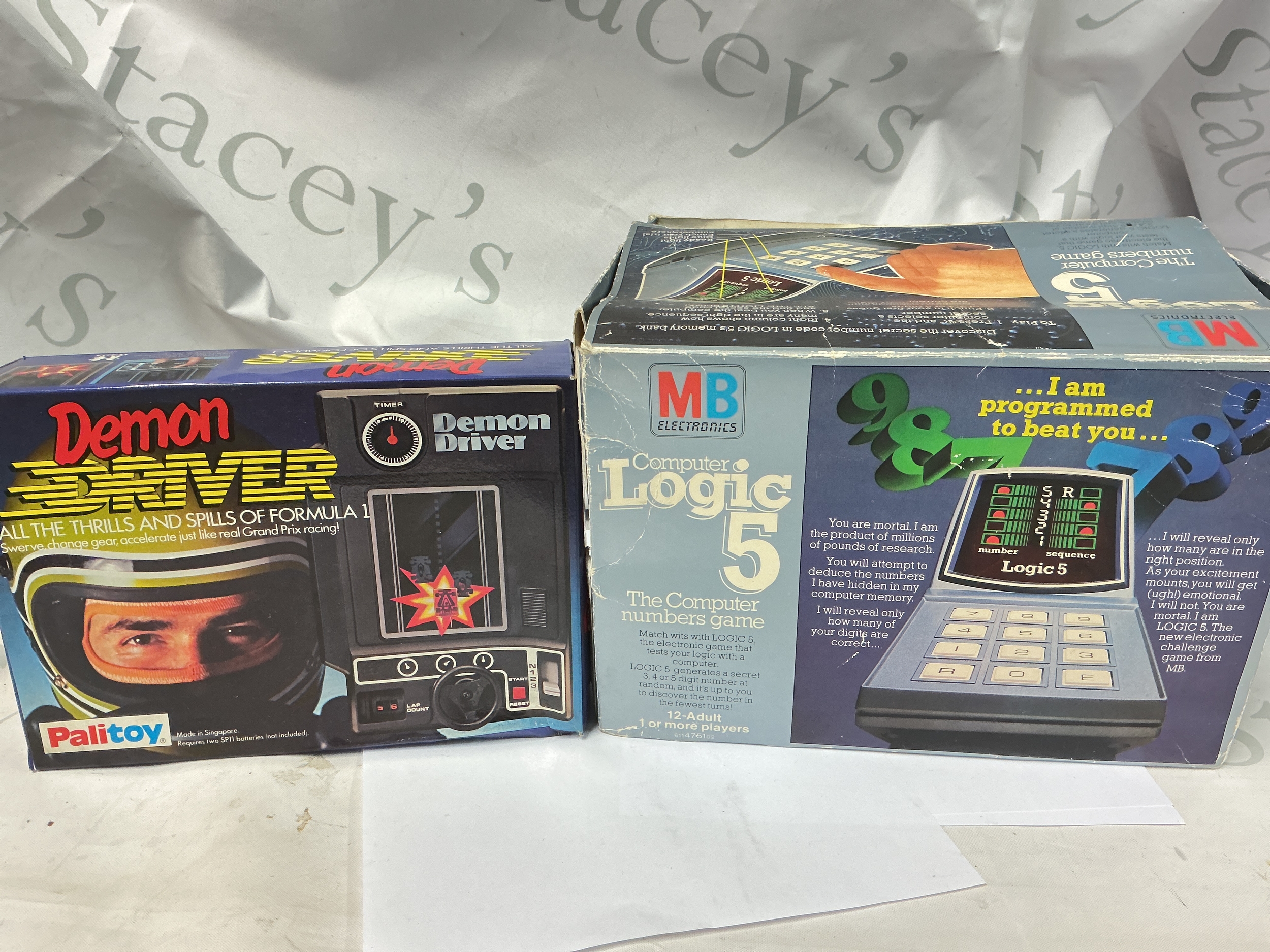 A Boxed Palitoy Demon Driver Game And A MB Games Logic 5. No Reserve.
