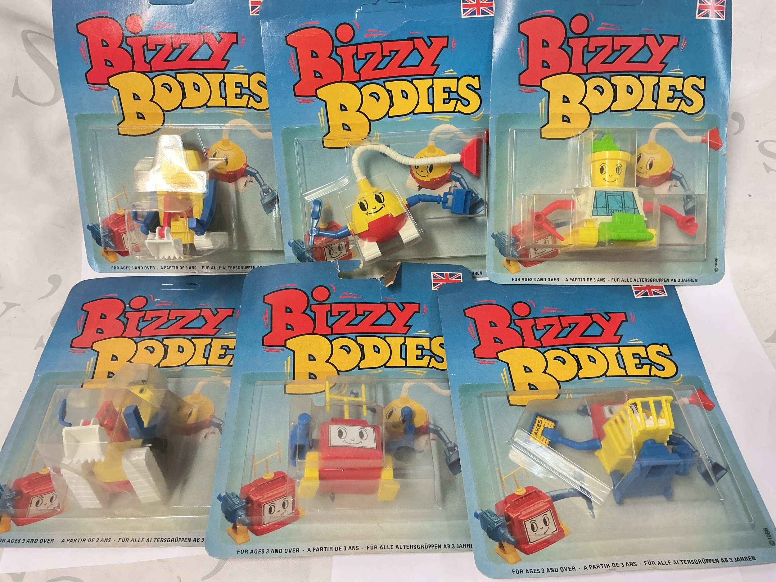 A Box Containing Salterns Toys Carded Bizzy Bodies. No Reserve.