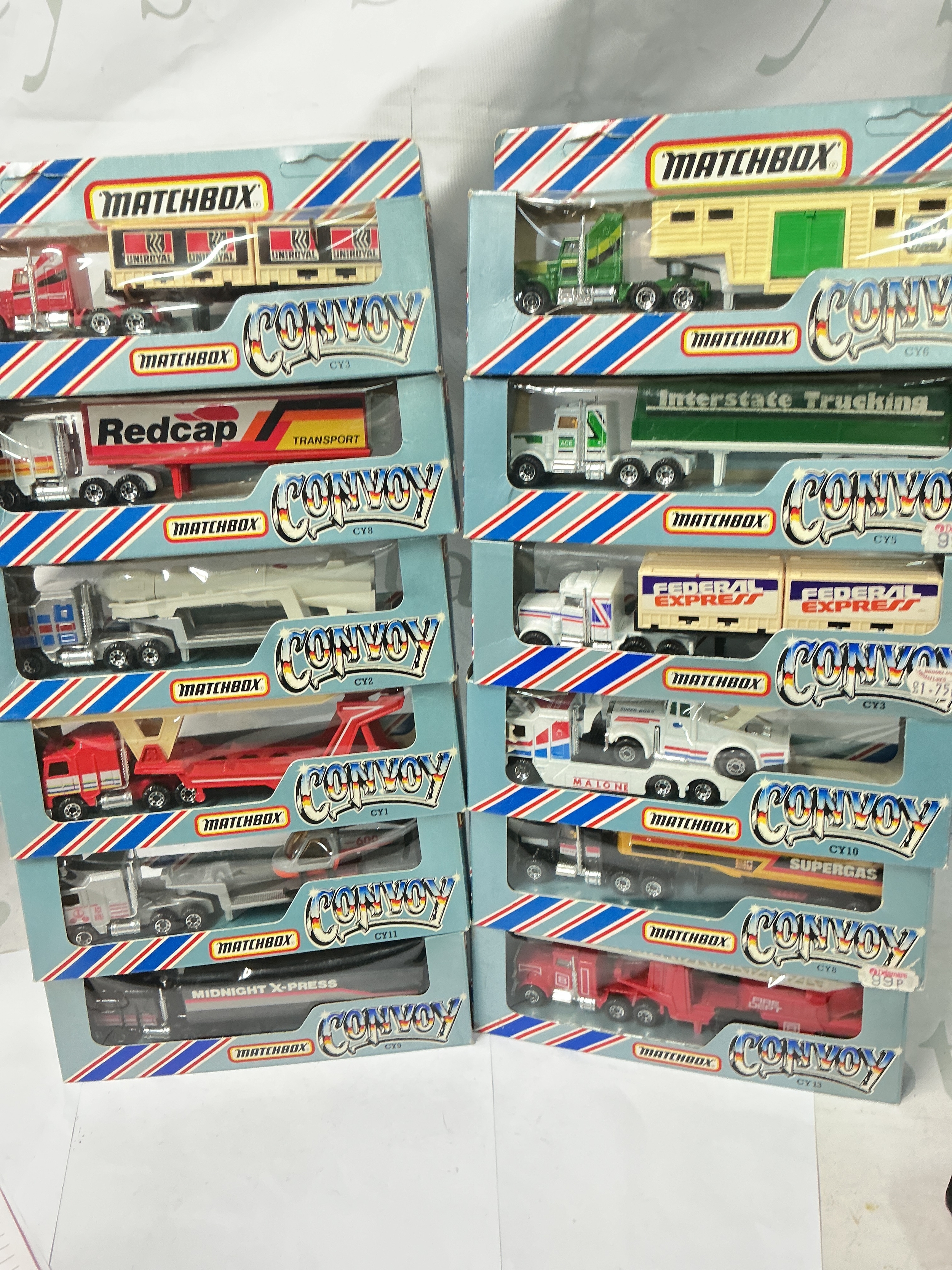 12 Boxed Matchbox Convoy Diecast Trucks, No Reserve.