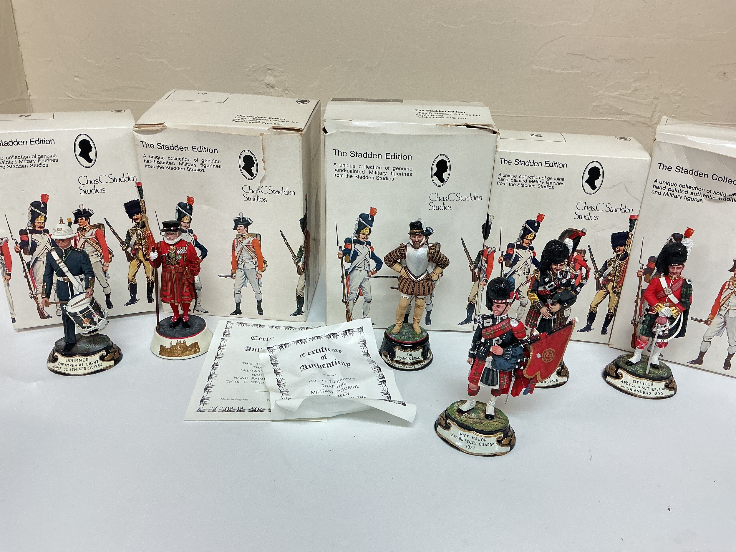 5 X Boxed Stadden Edition Figures And 1 Loose, No Reserve.