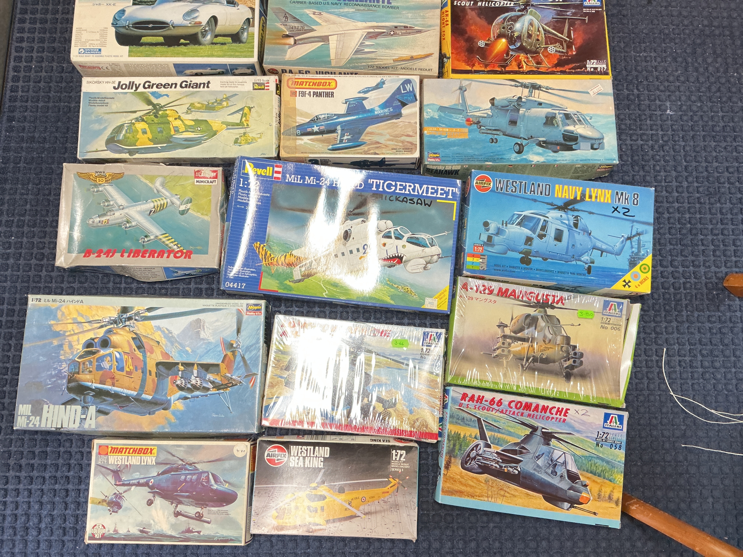 A Collection Of Plastic Model Kits Including Revell, Matchbox, Italeri, Hasegawa Etc. No Reserve.