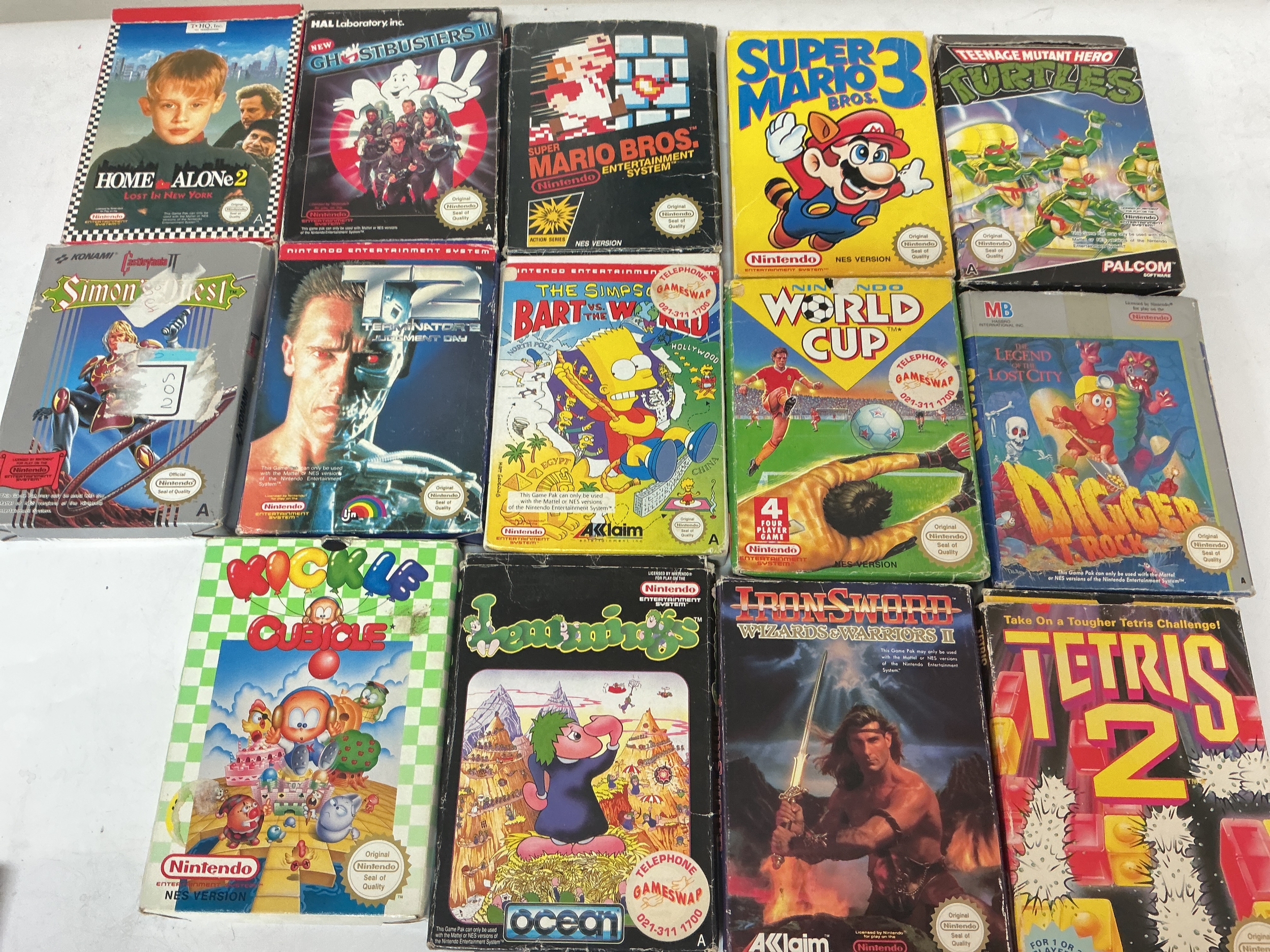 A Collection Of Boxed And Loose Nintendo NES Games.