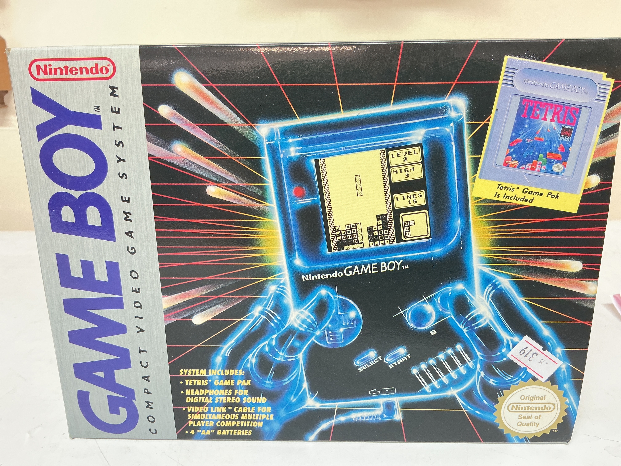 A Boxed Nintendo Game Boy. Missing Game.