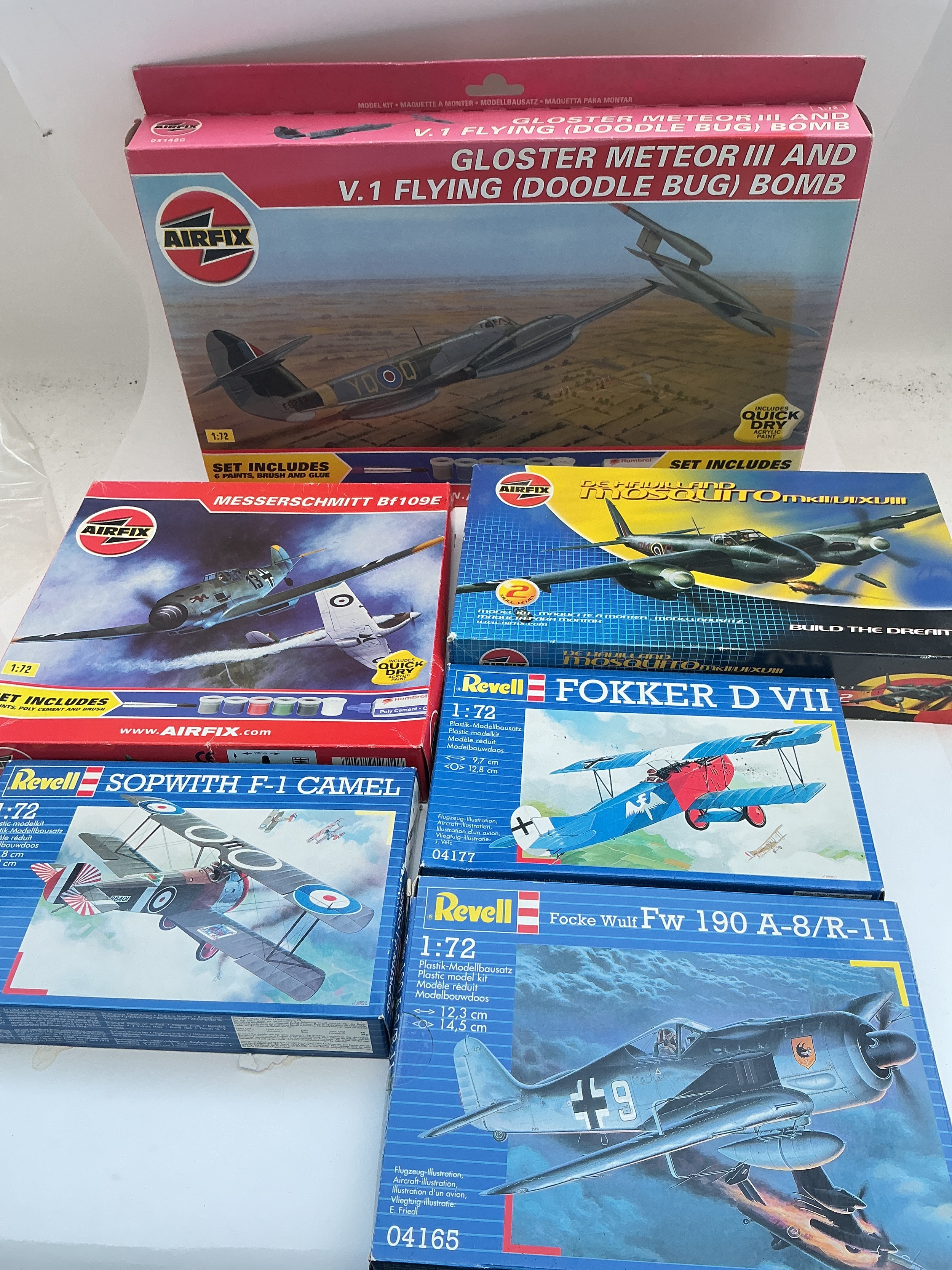 A Collection Of Plastic Model Kits Including Airfix, Revell Etc. No Reserve.
