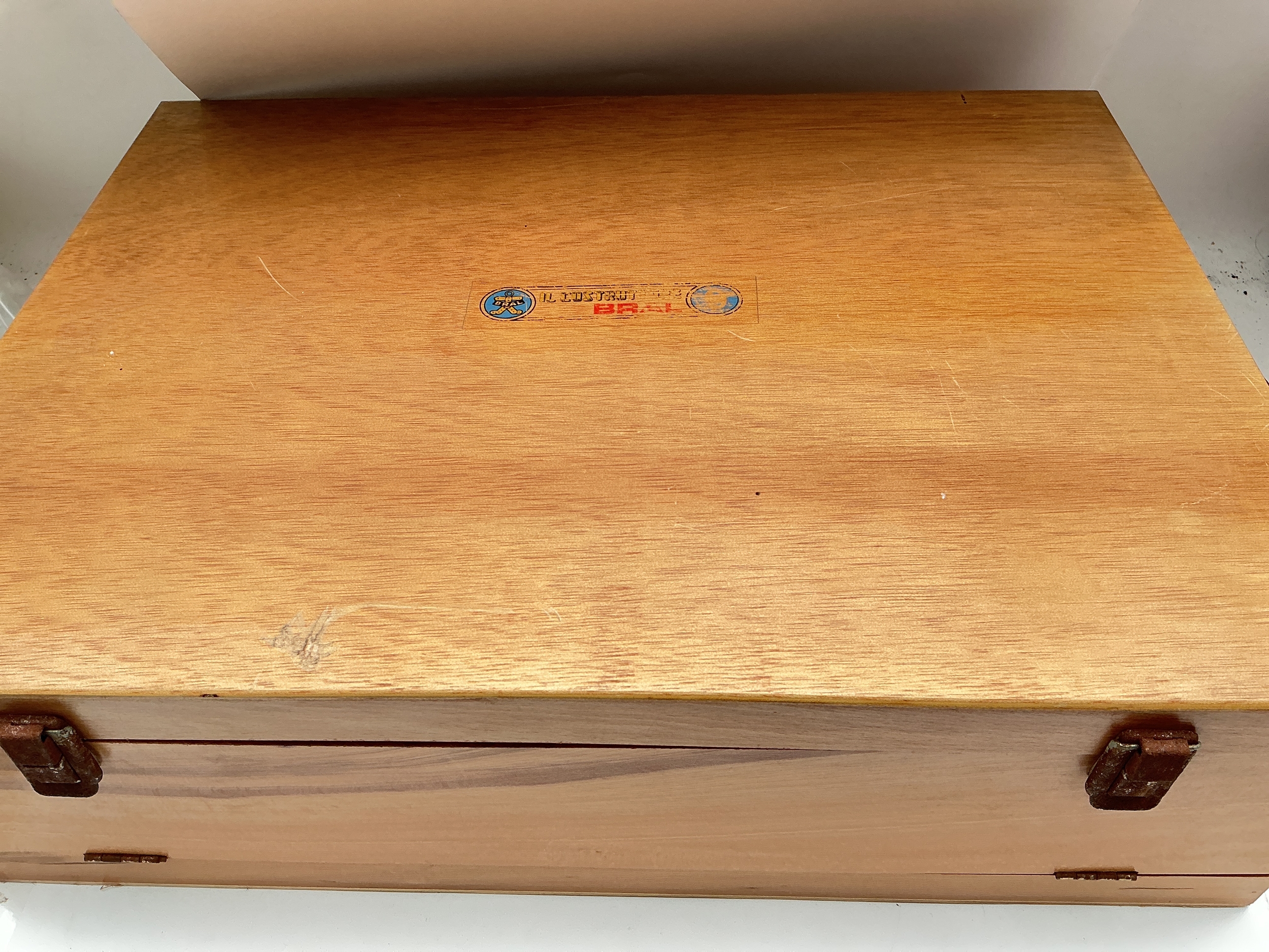 A Bral Italian Metal Construction Model Kit In Wooden Box.