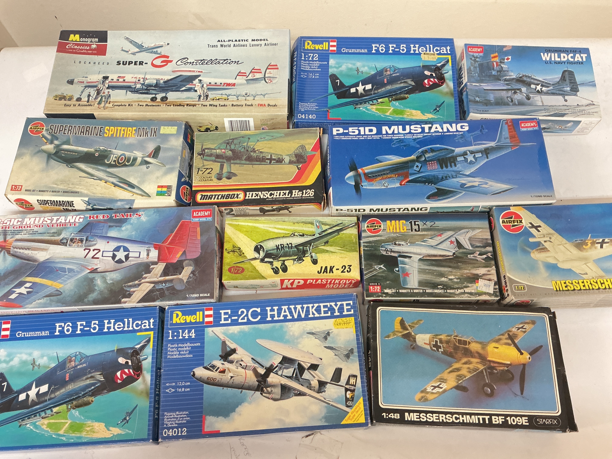 A Collection Of Boxed Plastic Model Kits Including Monogram, Matchbox, Airfix, Revell Etc. No Reserve.