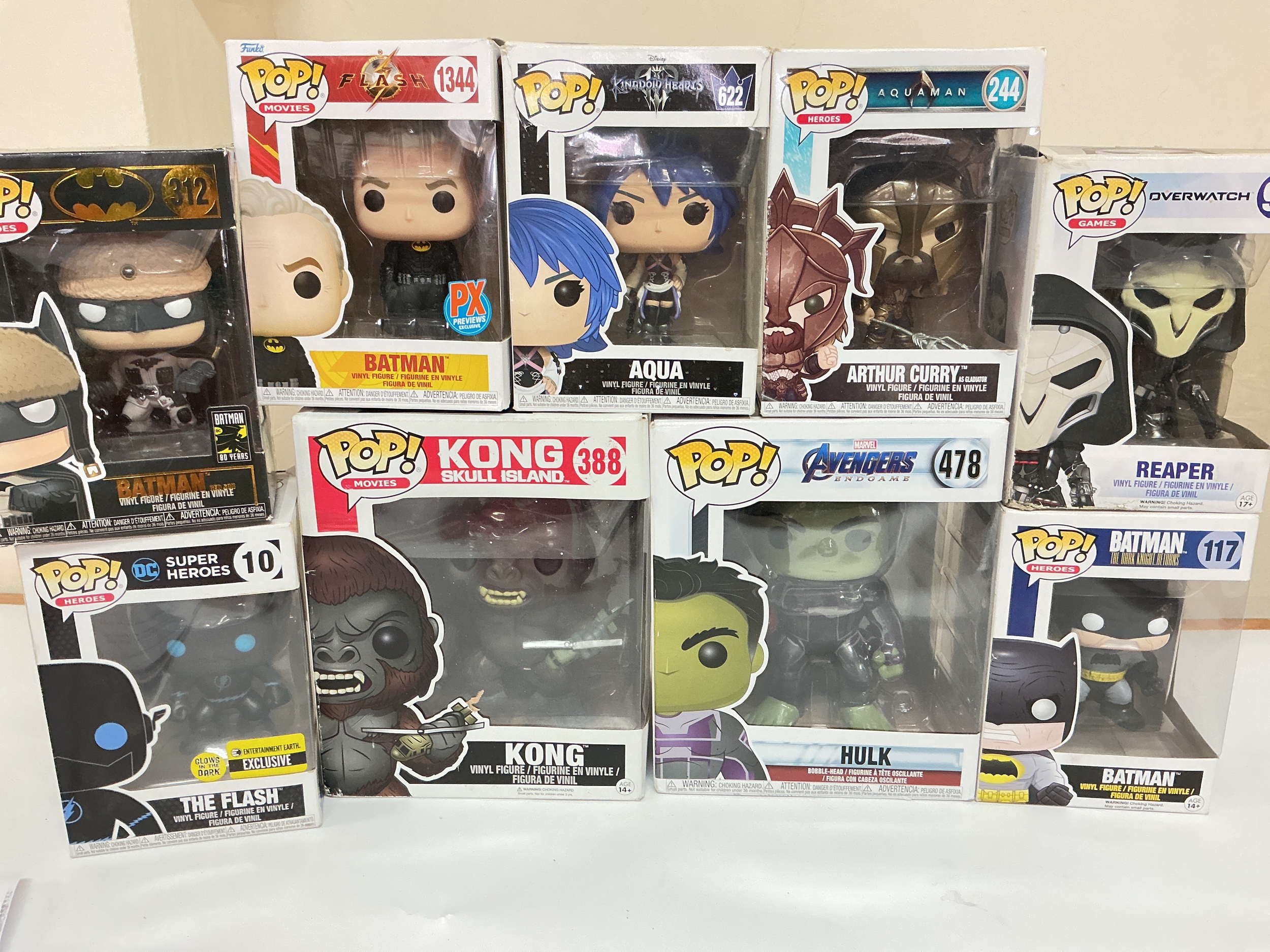 A Collection Of 9 Boxed Funko Pop Figures.