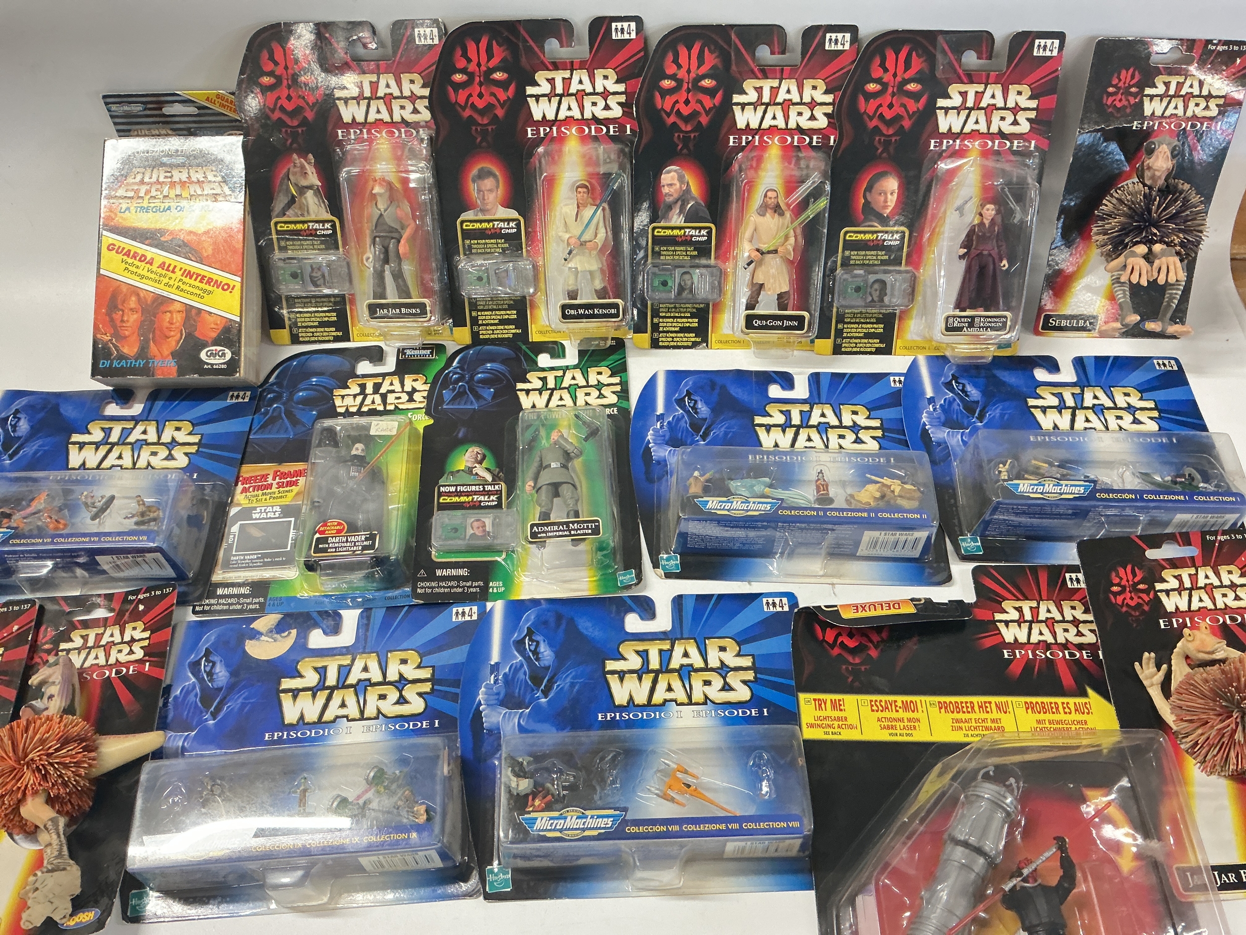 A Small Collection Of Carded Star Wars Figures, Micro Machines Etc. No Reserve.