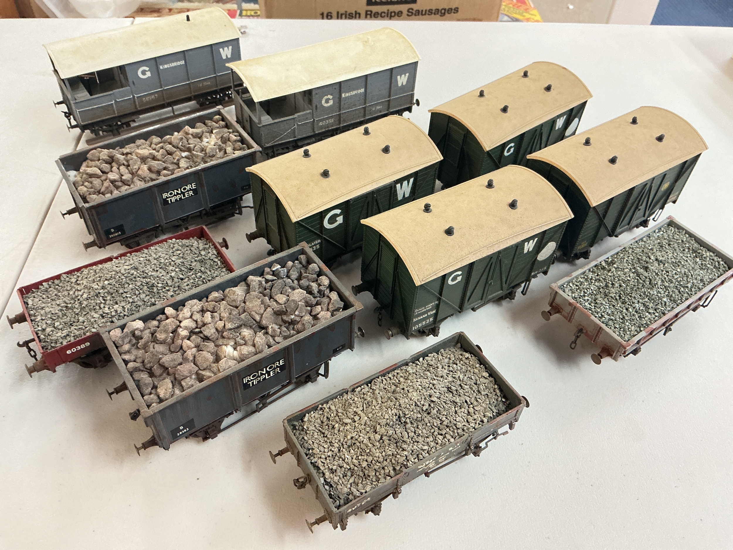 A Collection Of Peko 0 Gauge Wagons.
