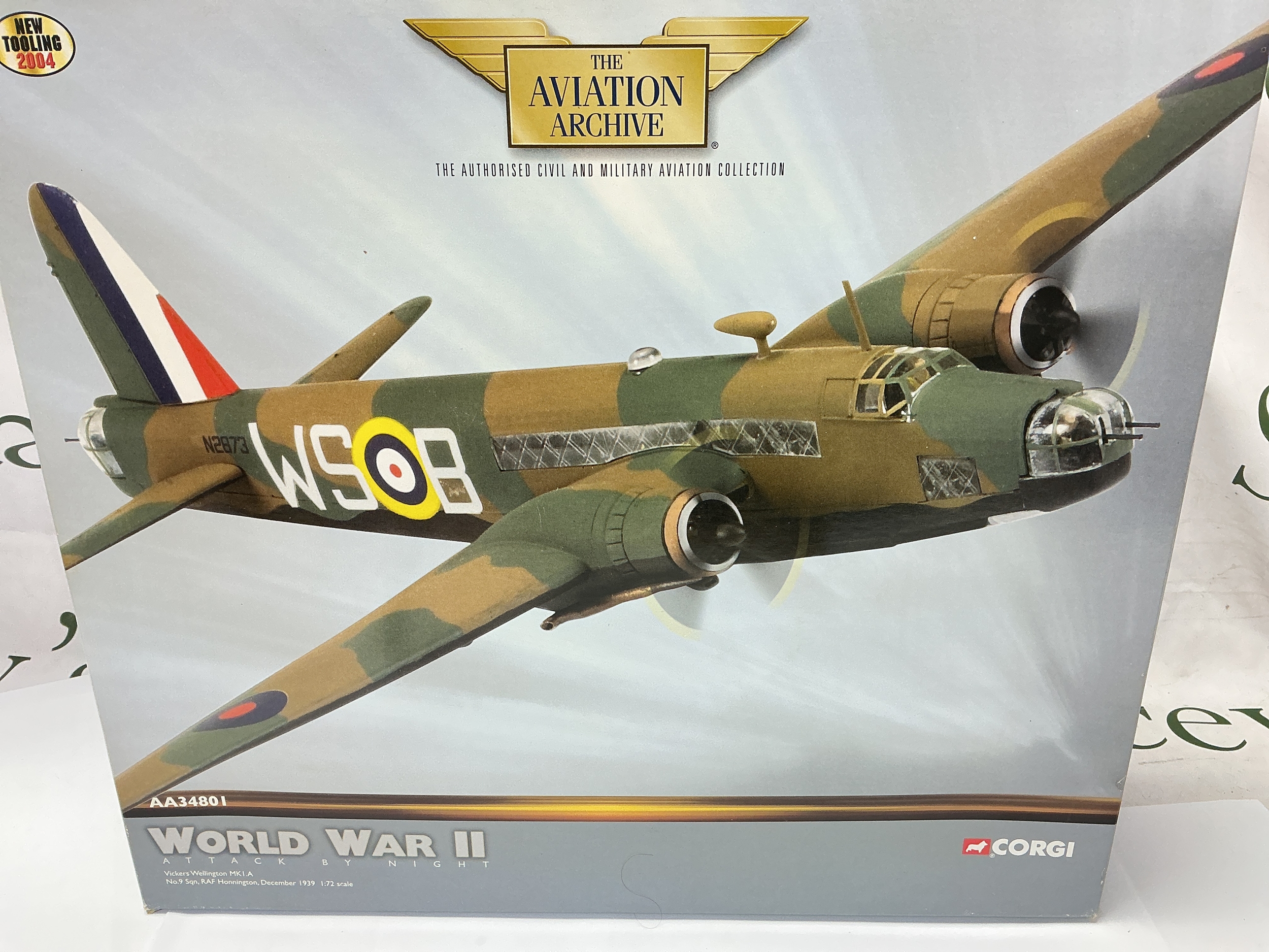 A Boxed Corgi Aviation Archive Vickers Wellington MKI.A #AA34801.1/72 Scale.