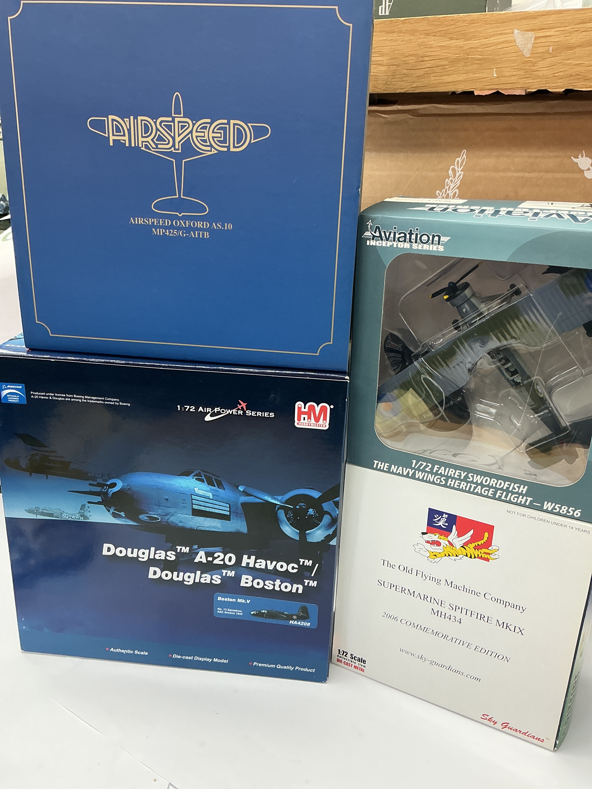 4 Boxed Diecast Aircraft By Oxford, Hobby Masters, Witty Wings And Navy Wings. 1/72 Scale.(4).