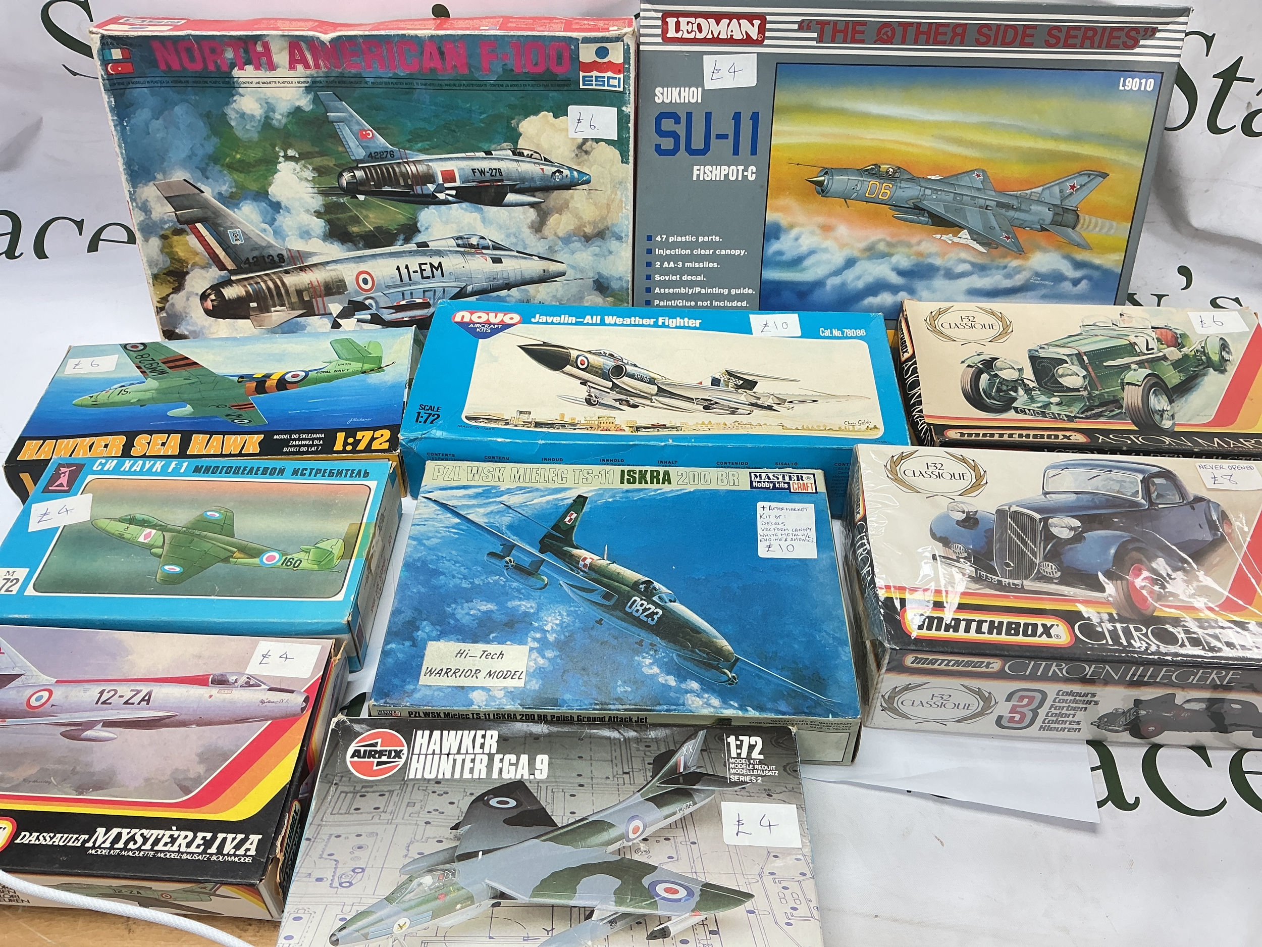 A Collection Of Boxed Plastic Model Kits Including Matchbox, Novo, Leoman, Esci, 