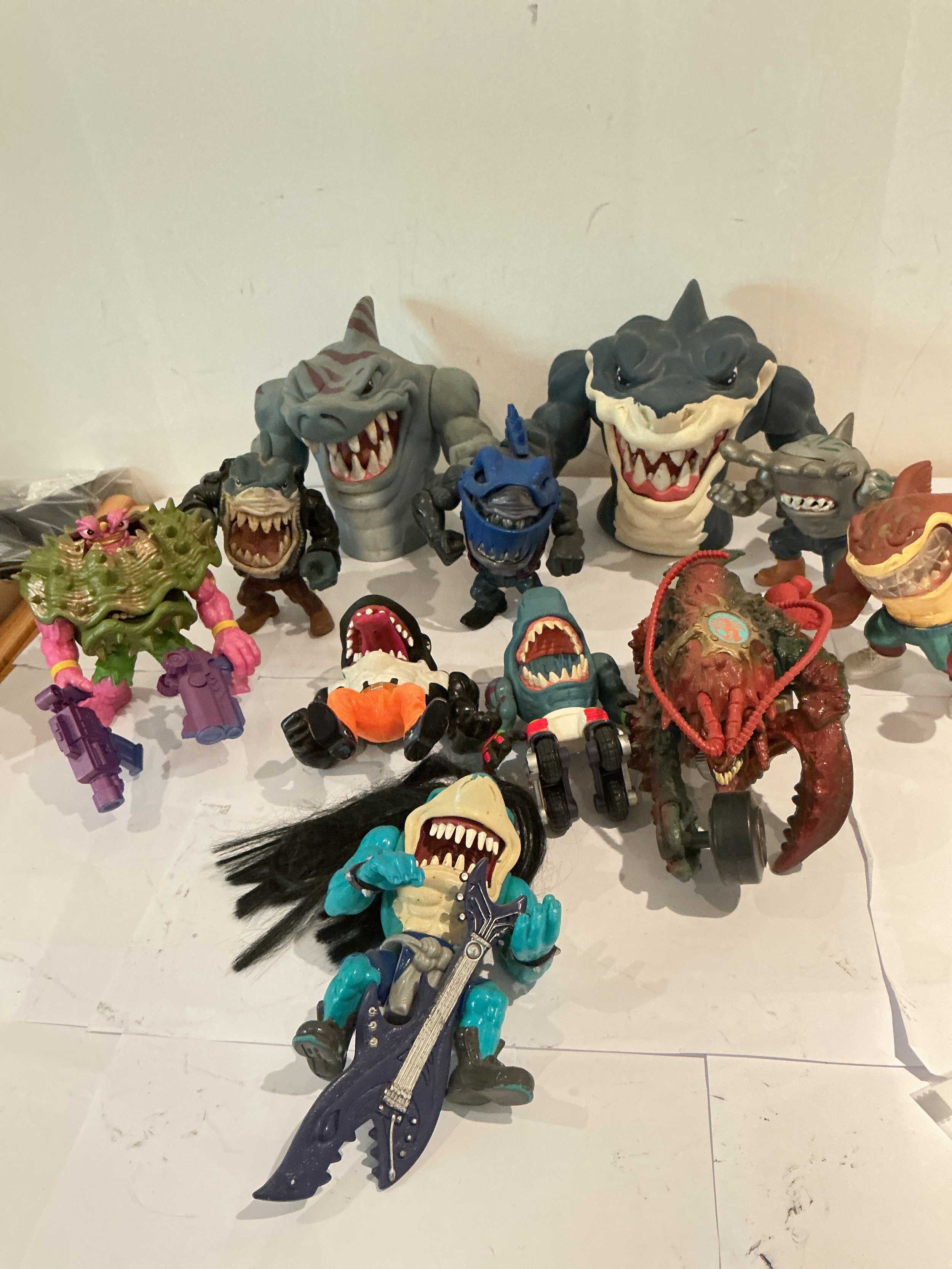A Collection Of Loose Street Sharks By Mattel. No Reserve.