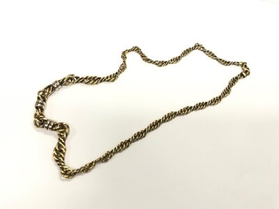 A 9ct gold double curb style graduating necklace. Approx weight 13.06 grams.