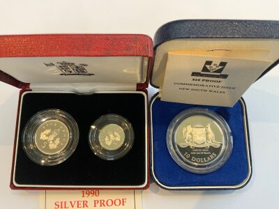 A collection of sterling silver boxed proof coins. (15)