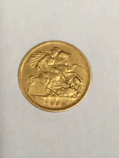 A 1894 half sovereign.