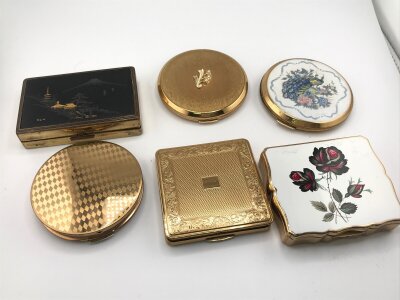 A collect of assorted compact mirrors