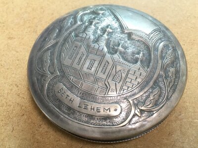 A 833 silver compact. Bethlehem design