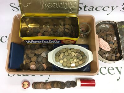 A collection of used GB coinage comprising Georgian to QE2 examples.