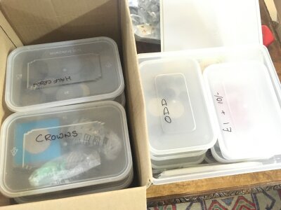 A large of used circulated world coinage some victorian some later (two boxes)