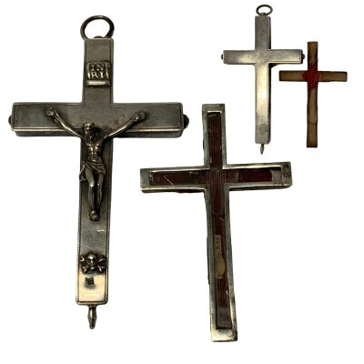 A continental silver Reliquary Crucifix with Relics for S.Stanis, Circa.1800.