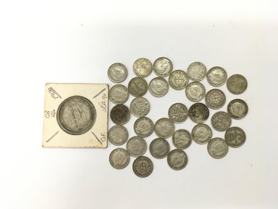 A small collection of GB silver coinage.