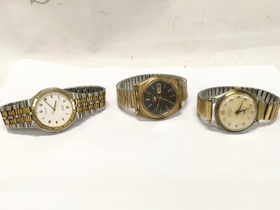 Three vintage watches- Seiko, Vigalux