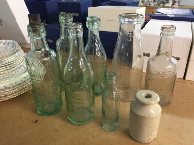 Victorian glass bottles- NO RESERVE