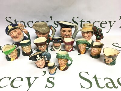 A collection of Toby jugs, tallest approx 10.5cm.- NO RESERVE