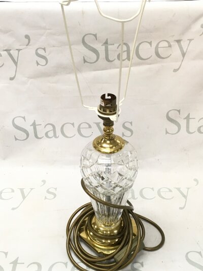 A Waterford Crystal table lamp, 45cm tall