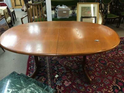 A G Plan Table six chairs, side cabinet and a nest of tables