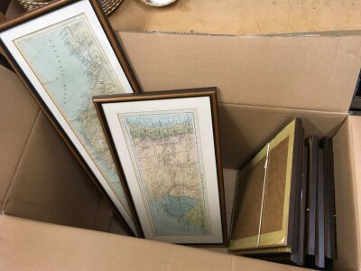 A Collection of framed maps including Niger, Zanzibar , The Nile. By London Edward Stanford 55 Charing Cross. 32 to 71cm wide (10)- NO RESERVE