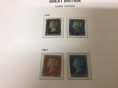 Three Stanley Gibbons Albums Great Britain containing a very well presented collection of British stamps from Queen Victoria to Elizabeth II. The Victorian stamps including unused green one pound many other quality unused Victorian stamps used Penny black. Five pound orange and a few other high values not present. Unused Edward VII including green one pound unused ten shillings seahorse and many others all in three albums.