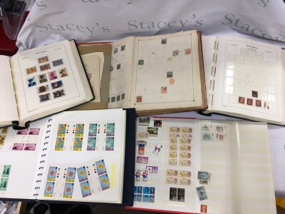 A box containing a large collection of mixed stamps first day covers etc.- NO RESERVE