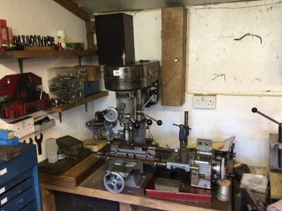 A quality Dore-Westbury Vertical Milling machine bench top, with accessories and engineering manual seen working single phase. Hight 68cm. Buyer to arrange collection from CM12 ORB. No Reasonable bid refused.