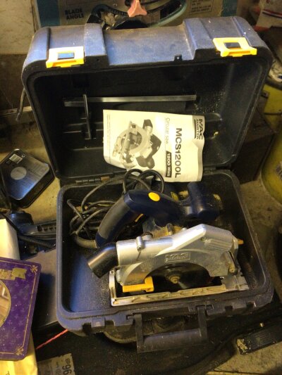 A Draper socket set quantity of braces with wood drill bits a draw containing tools cased wood planer and Mortiser and two yellow metal tool boxes and a circular saw. Buyer to arrange collection from CM12 0RB. Viewing by appointment only. No Reasonable bid refused.