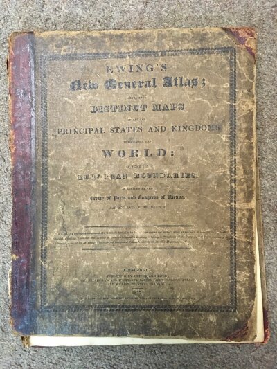 A Ewings New General Atlas dated 1870